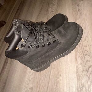 Timberland Dark Leather Hiking Boots